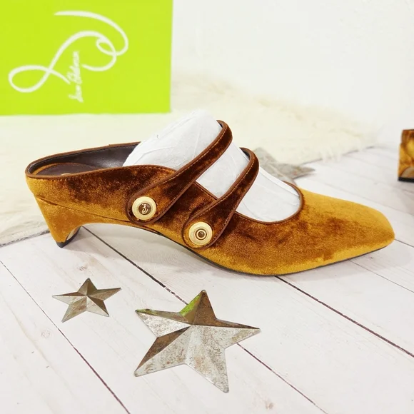 Sam Edelman McKenna Mary Jane Mule Heels Bronze Brown Velvet Size 7 New NWT - Picture 4 of 8